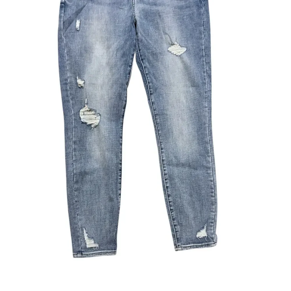Pistola High Rise Distressed Skinny Jeans size 29 Medium Wash Blue Stretch Denim - Picture 3 of 6